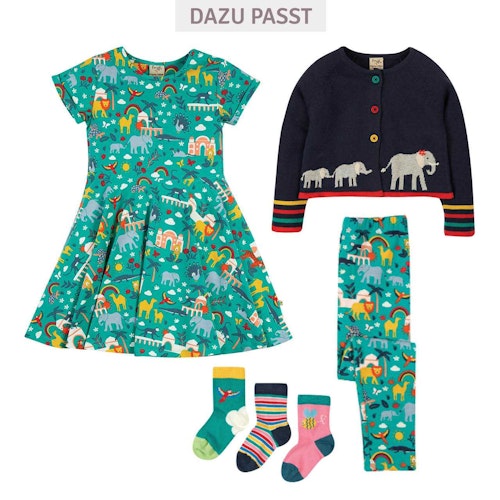 Flatter Sommerkleid Regenbogen