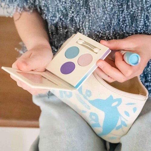 Kinder Kosmetik-Tasche mit Inhalt - Blau 17 x 12 x 6 cm