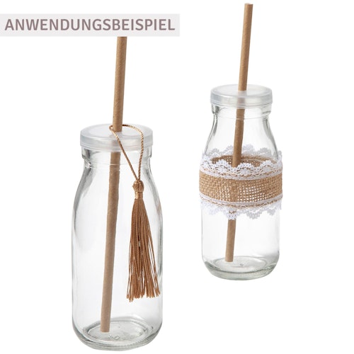 Papier Strohhalm 25 Stück lebensmittelecht braun