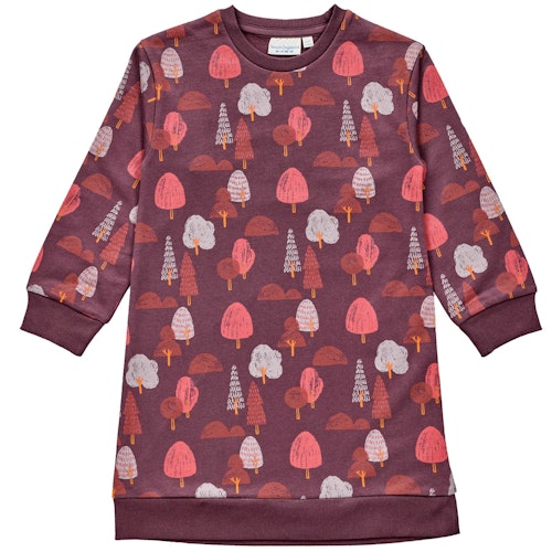 Sweatkleid langarm Blumendruck
