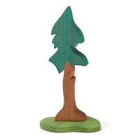 Ostheimer Tanne lang mit Stamm und Stütze - Holzbaum 30 cm