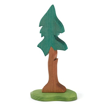 Ostheimer Tanne lang mit Stamm und Stütze - Holzbaum 30 cm