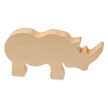 Schnitzrohling Holztier - Nashorn
