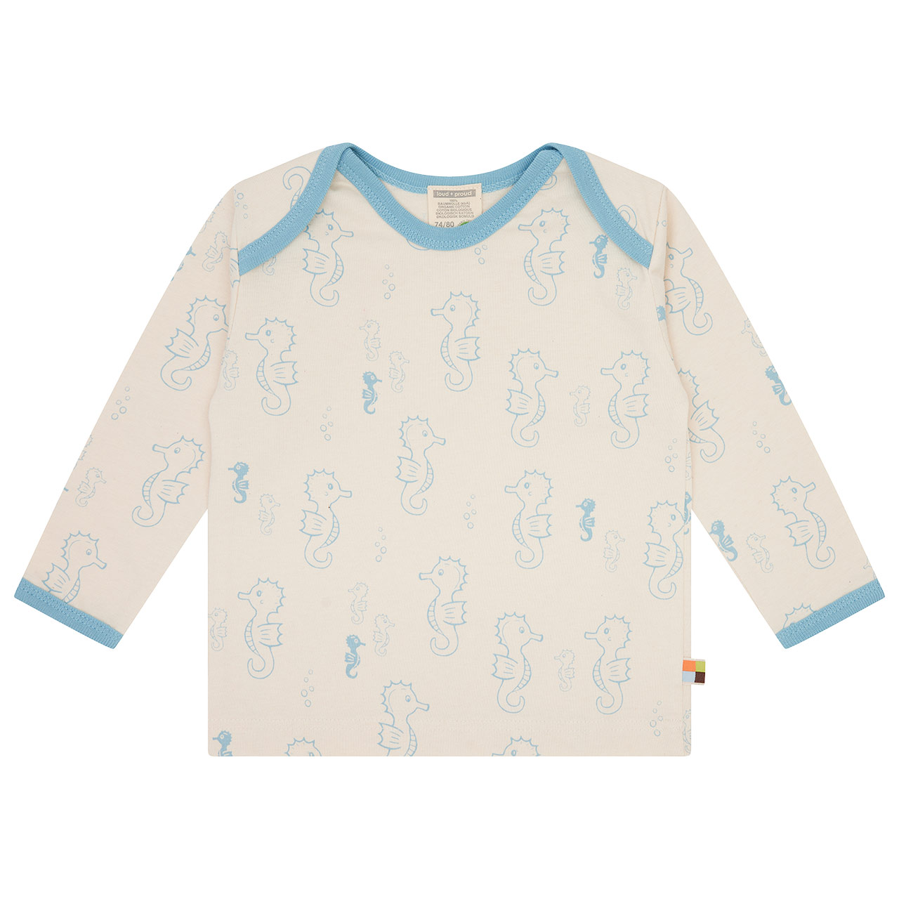 Leichtes Shirt langarm Seepferdchen