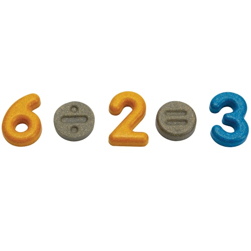 Zahlen und Symbole aus Holz ab 2 Jahren