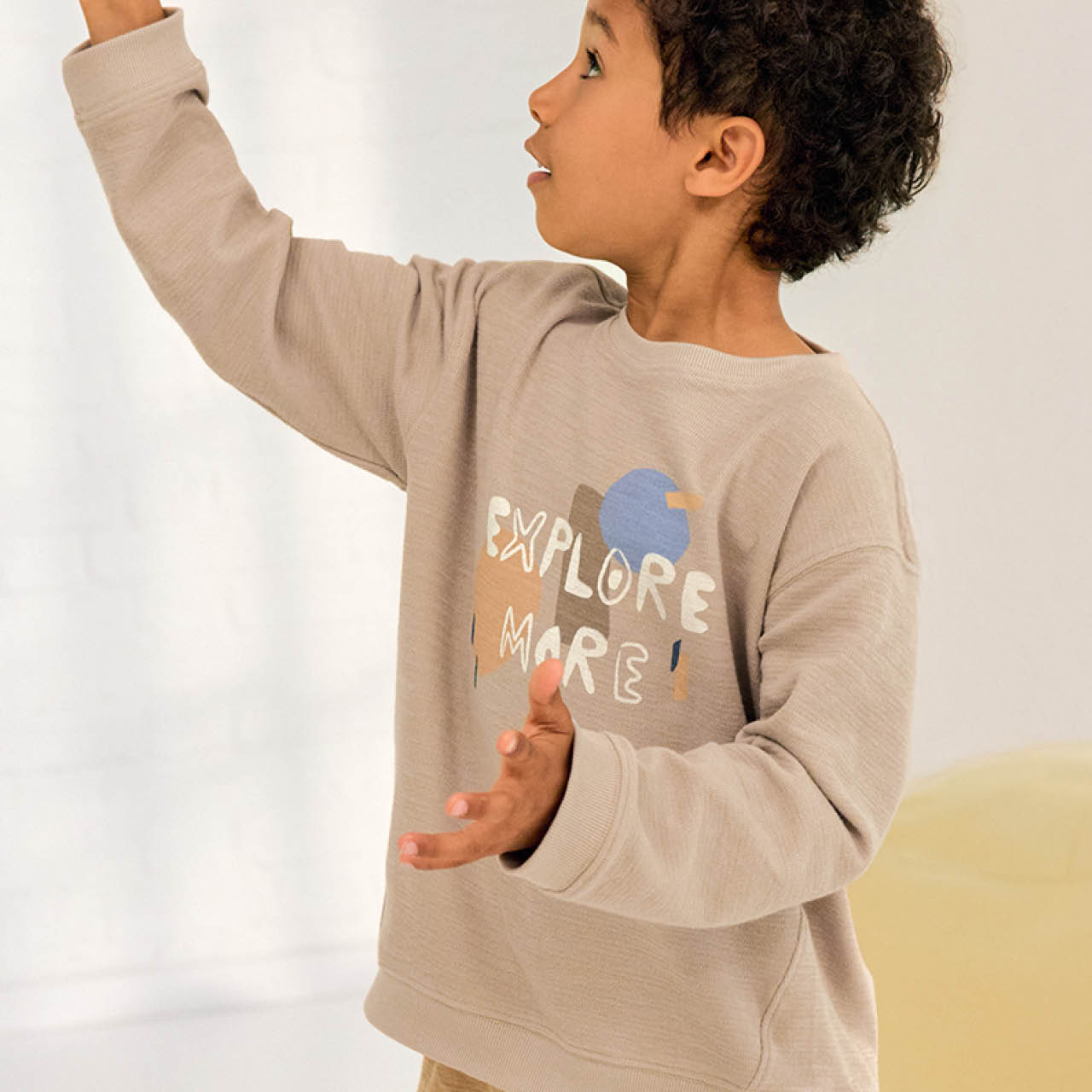 Weiches Sweatshirt beige