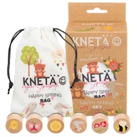 Knetstempel Holz 6er-Set Frühling