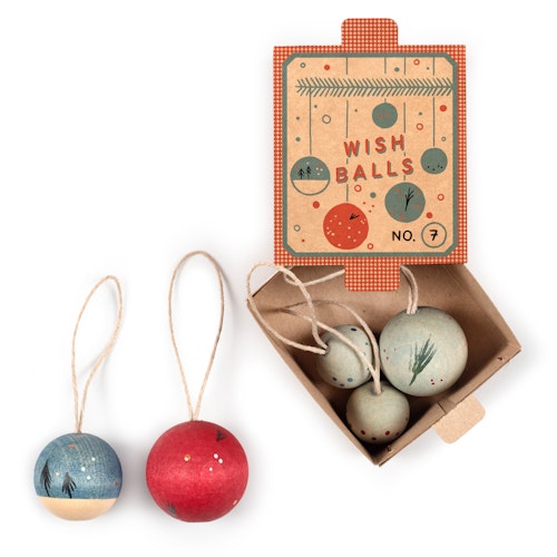 Holz Ornamente Weihnachtsbaumschmuck Wish Balls