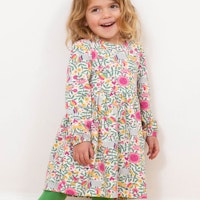 Lockeress Langarmkleid Blumen