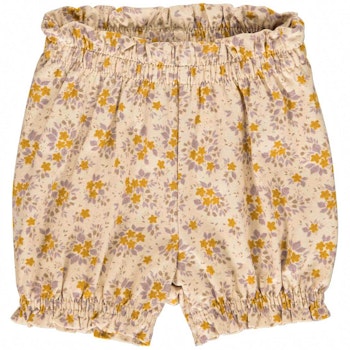 Leichte Mädchen Pumphose Blumen beige