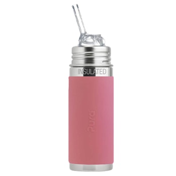 Isolierte Trinkhalm Flasche Kids -  rosa