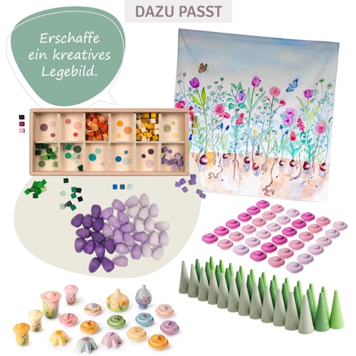 Spieltuch Bio-Baumwolle Blumen 100 x 100 cm