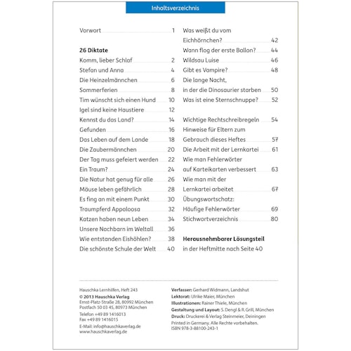 Diktat Übungstexte – Deutsch Übungsheft 3. bis 4. Klasse
