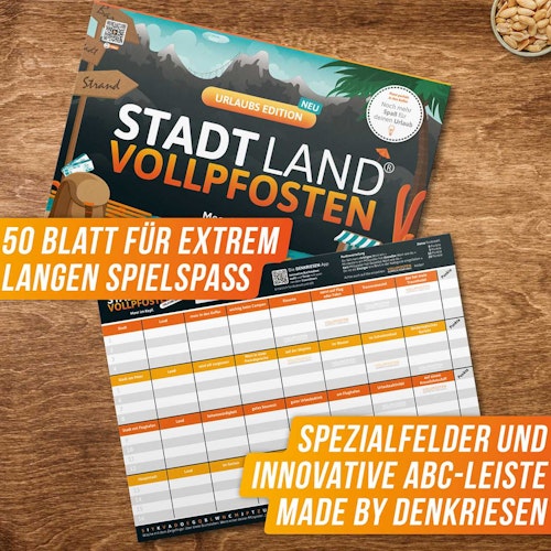 Stadt Land Vollpfosten- Urlaubs Edition A4 ab 9