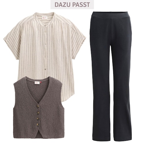 Damen Kurzarm-Bluse weiß