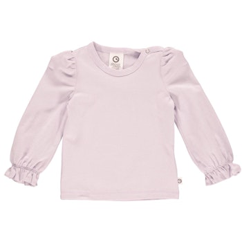 Langarmshirt Rüschenärmel helllila