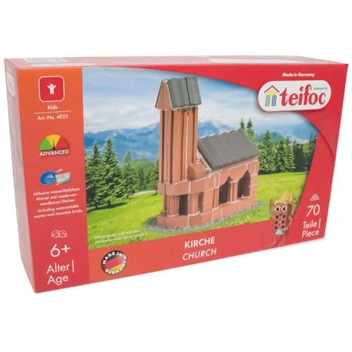 Steinbaukasten Kirche 70tlg für Kinder ab 6 Jahren