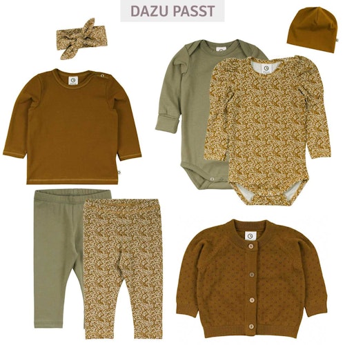 Langarmbody Puffärmel Blumenprint