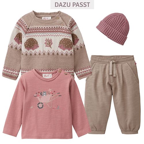 Strickpullover beige gemustert