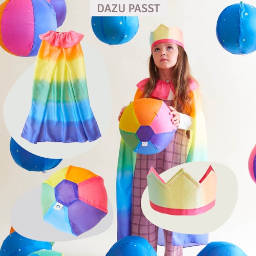 Regenbogen Luftballonhülle aus Seide