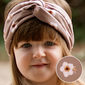 Sommer Haarband Blumen taupe