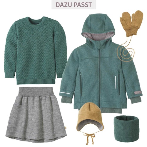 Warmer Woll Rock mit Strickbund