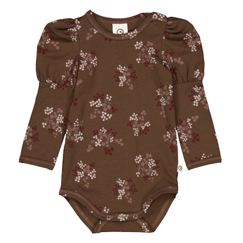 Langarmbody Puffärmel Blumenprint