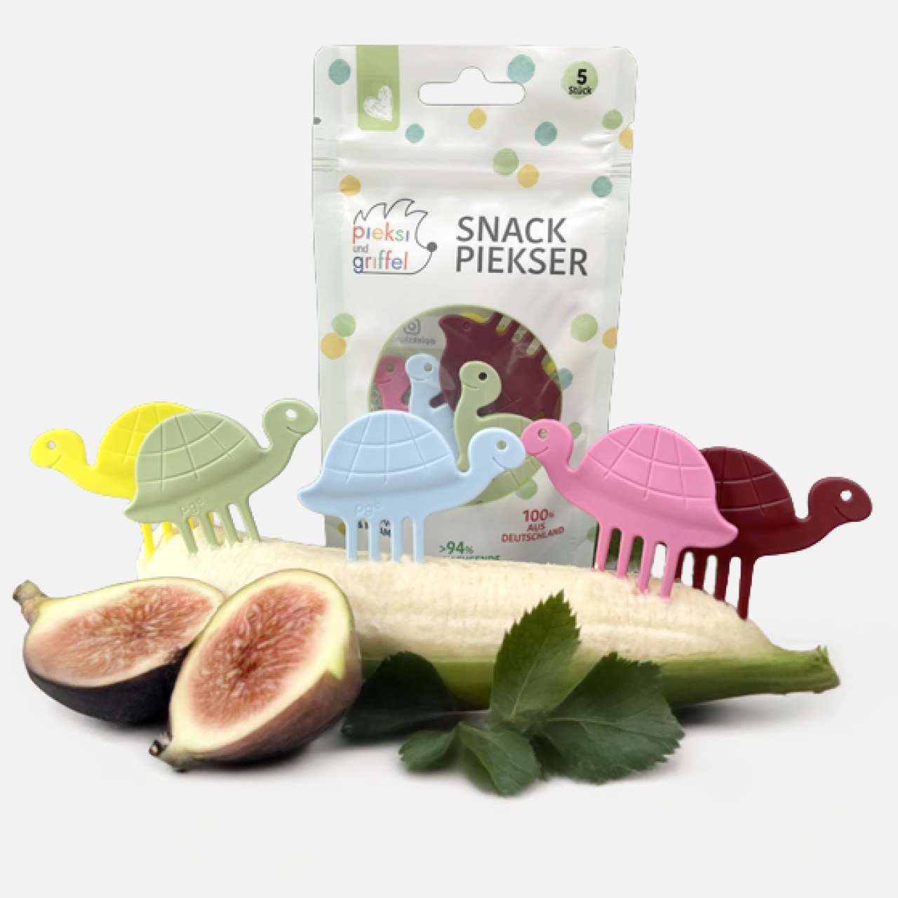 Totally Turtley 5er Set Piekser für Snacks