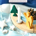 Vorschaubild Jahreszeitentuch Seide 55x55 cm – Winter 3er Set