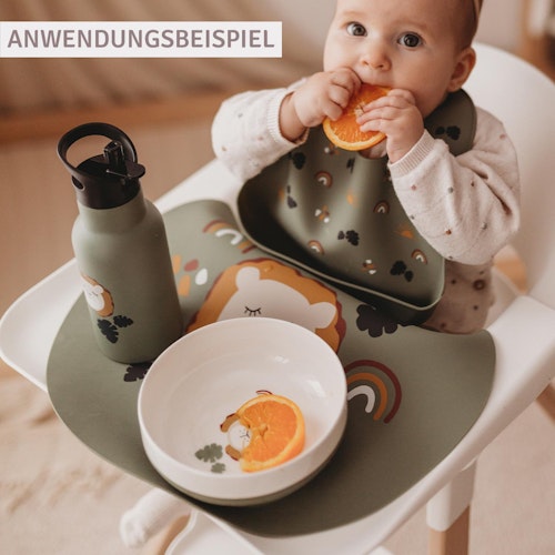 Tischset Silikon Zebra grau