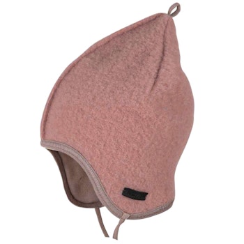 Fleece Mütze doppellagig rauchrosa