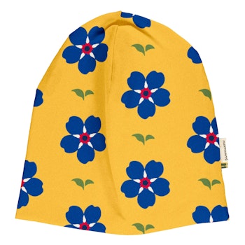 Sweat Beanie Blumen gelb