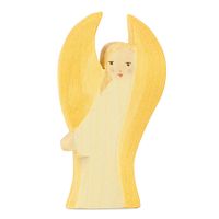 Schutzengel zur Taufe weiss Holzfigur 11 cm