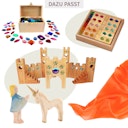 Vorschaubild Spieltuch Seide orange klein 53 x 53 cm