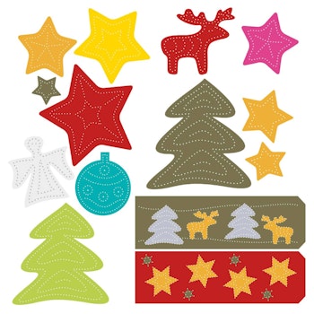 Prickelvorlagen Weihnachten – 10 Bögen aus Recyclingpapier