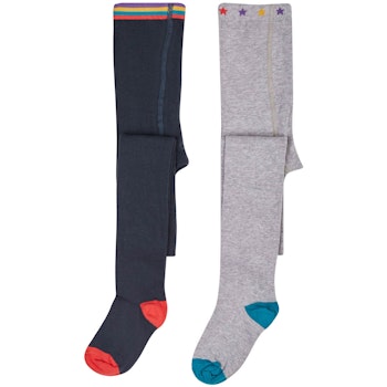 Bio Strumpfhosen Doppelpack grau indigo