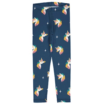 Jersey Leggings dunkelblau mit Einhörnern