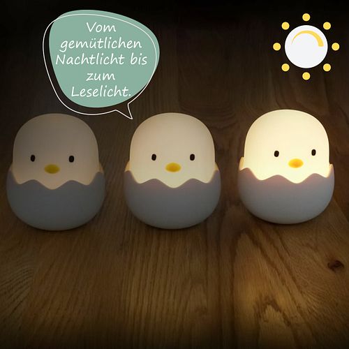 Küken Nachtlicht für Kinder, dimmbar, warmweiß und bunt