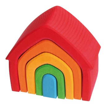 Haus bunt zum Stecken, Stapeln und Spielen 5-tlg.