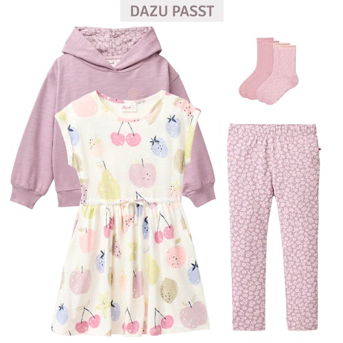 Sommerkleid kurzarm blau geringelt Regenbogen