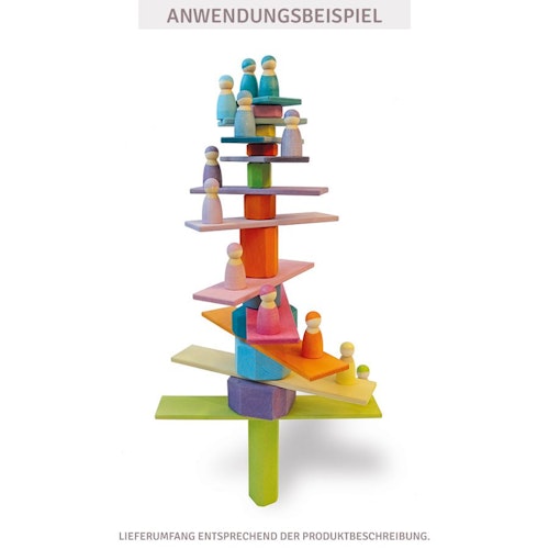 Grimm's Bauplatten Set Regenbogen, 11-teilig