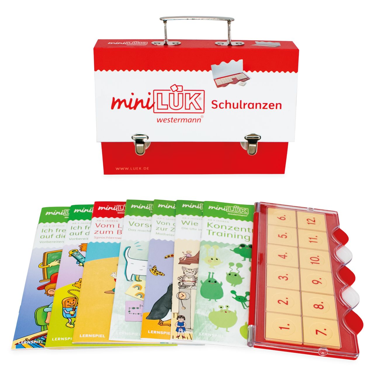 miniLÜK-Schulranzen - Vorschule, Kontrollgerät + 7 Hefte