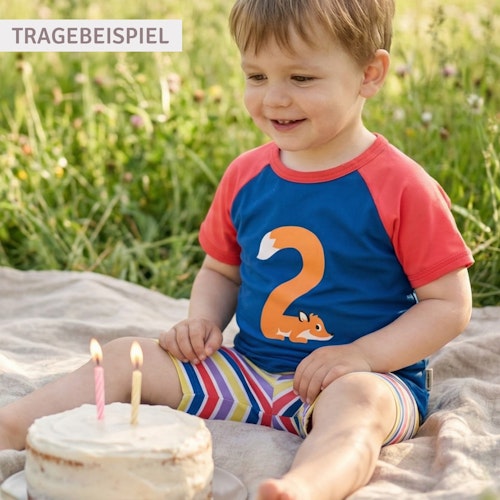 Raglanshirt kurzarm 1 Jahr Pinguin