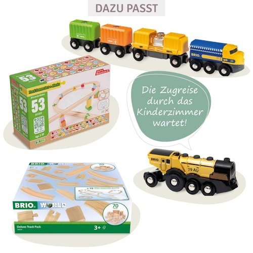 Güterzug mit drei Waggons ab 3 Jahren