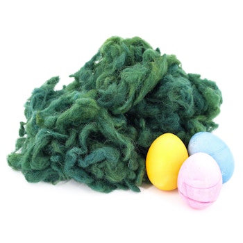 Ostergras Flocke, pflanzengefärbt Tannengrün, 40 g