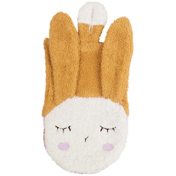 Baby- und Kinder Waschlappen Hase senf-gelb