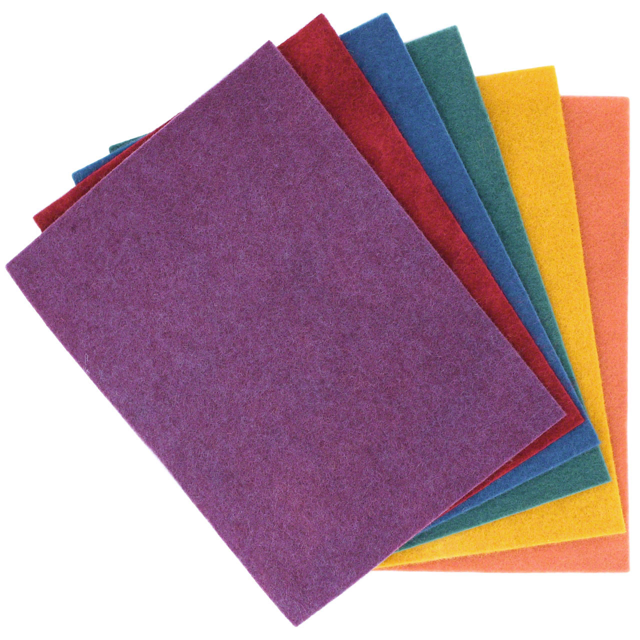 Bastelfilz bunt – Bio Wollfilzplatten 6 Stück 20x15cm