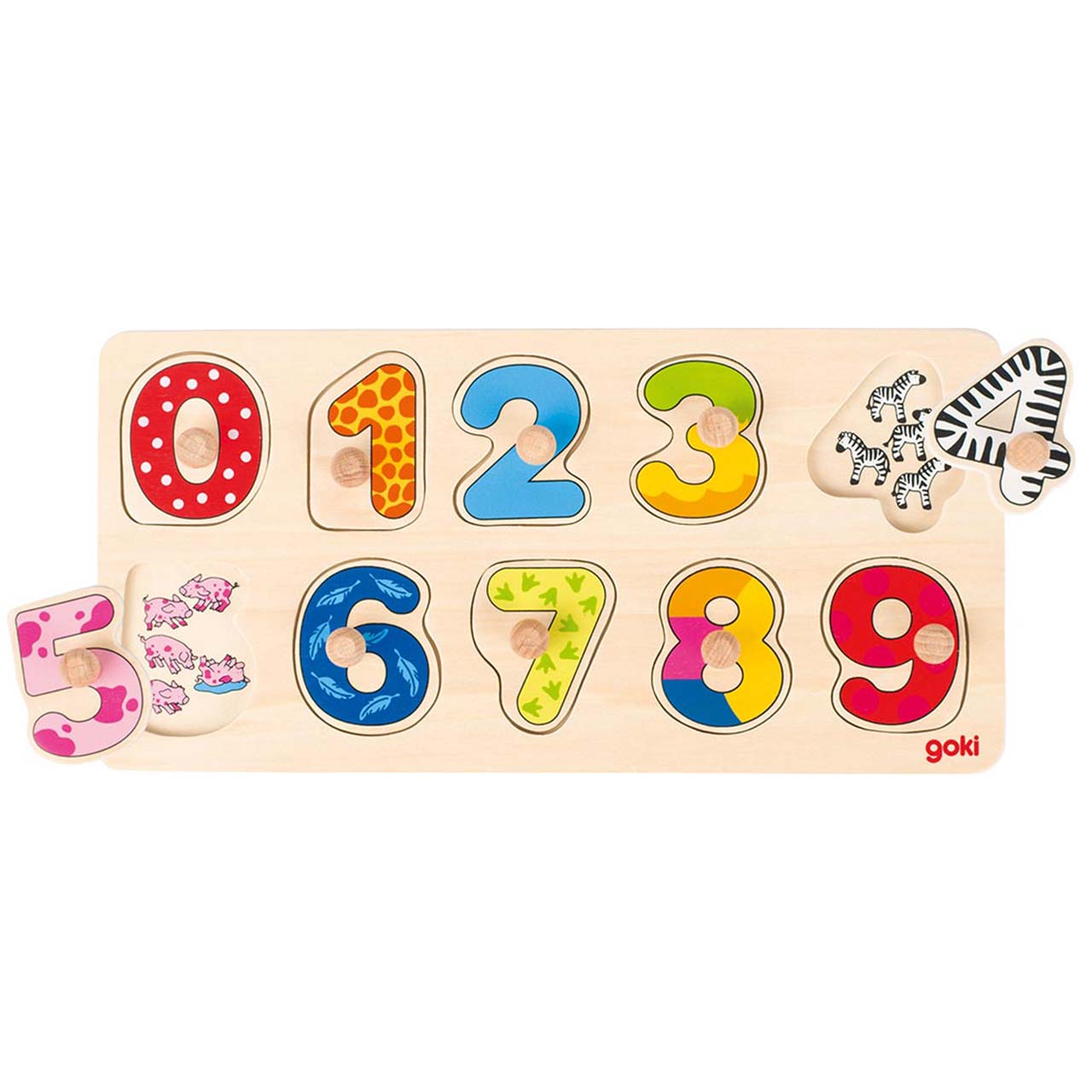 Hintergrundbildpuzzle Zahlen 0 bis 9