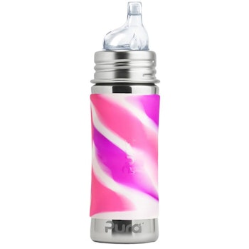 Pura kiki Edelstahl Trinklernflasche ab 6 M - open end pinky