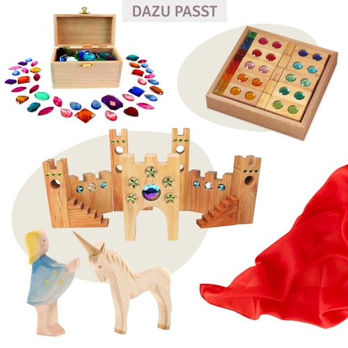 Spieltuch Seide rot mittel 89 x 89 cm